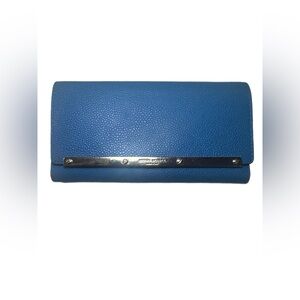 Henri Bendel Carlyle Tri-Fold Wallet Royal Blue